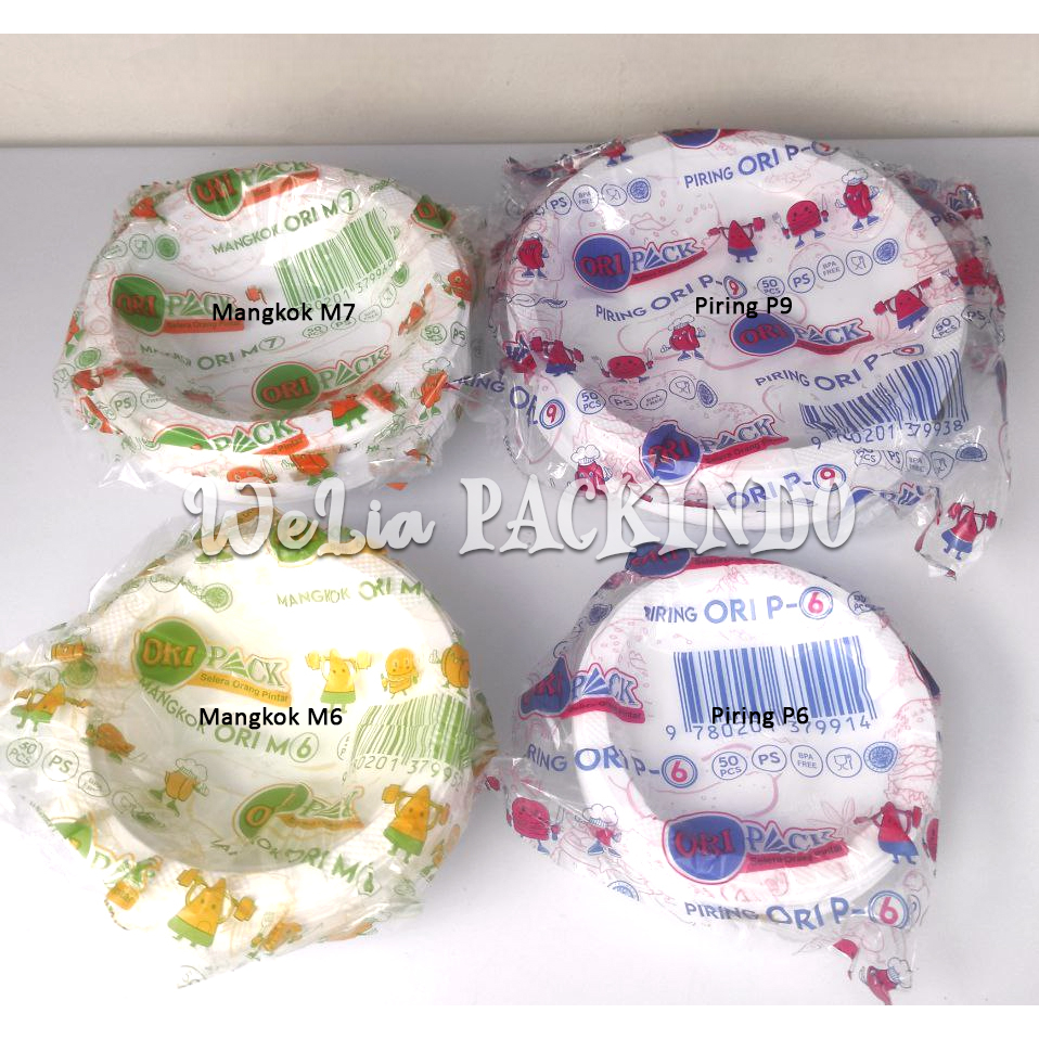 Jual [50 Pcs] Mangkok Plastik Oripack M7 / Disposable Bowl / Mangkuk ...