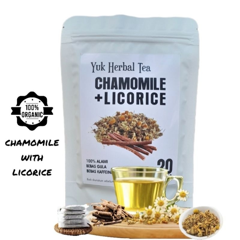 Jual CHAMMOMILE with LICORICE TEA / TEH CHAMOMILE + LICORICE 20 tea bag