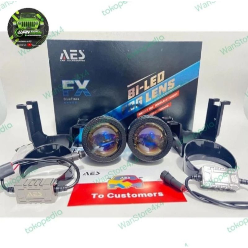 Jual FOGLAMP BILED 3 INCH BLUE LENS 1 WARNA MERK AES | Shopee Indonesia