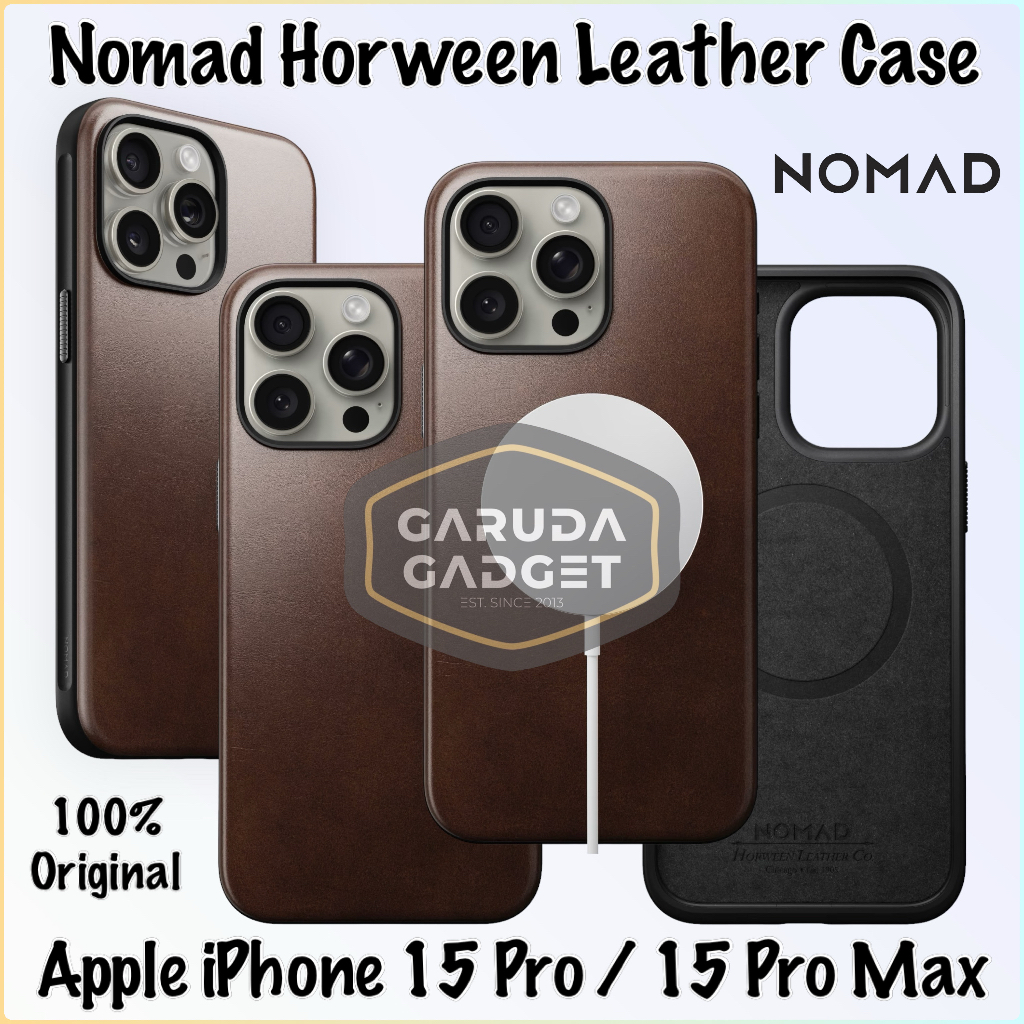 Jual Leather Case iPhone 15 Pro Max Nomad Horween Modern USA