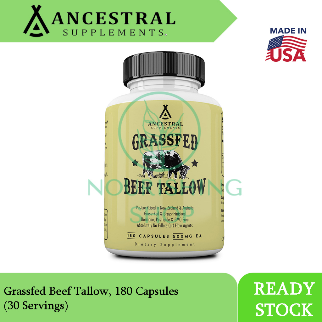 Jual Grass Fed Beef Tallow from Suet Ancestral Supplements 180 kapsul