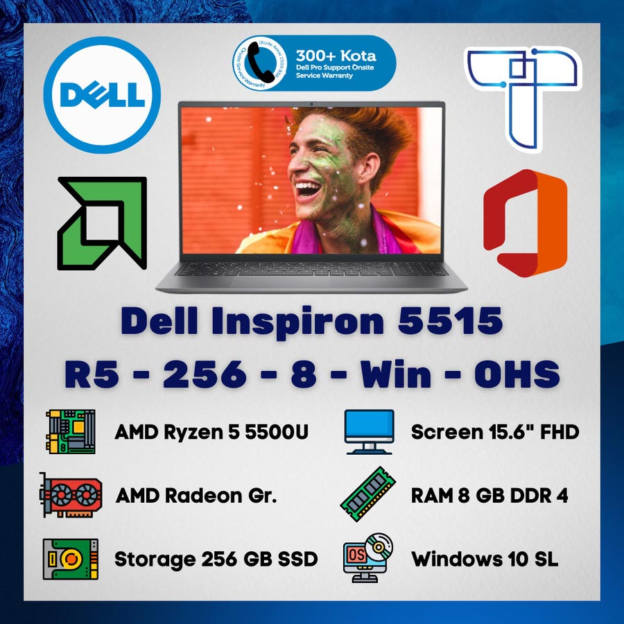 Jual Laptop Notebook Dell Inspiron 5515 - R5 - 256 - 8 - Win - OHS ...