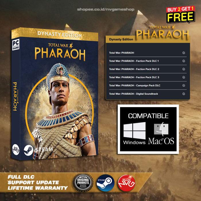 Jual Total War Pharaoh Dynasty Edition PC Original | Shopee Indonesia