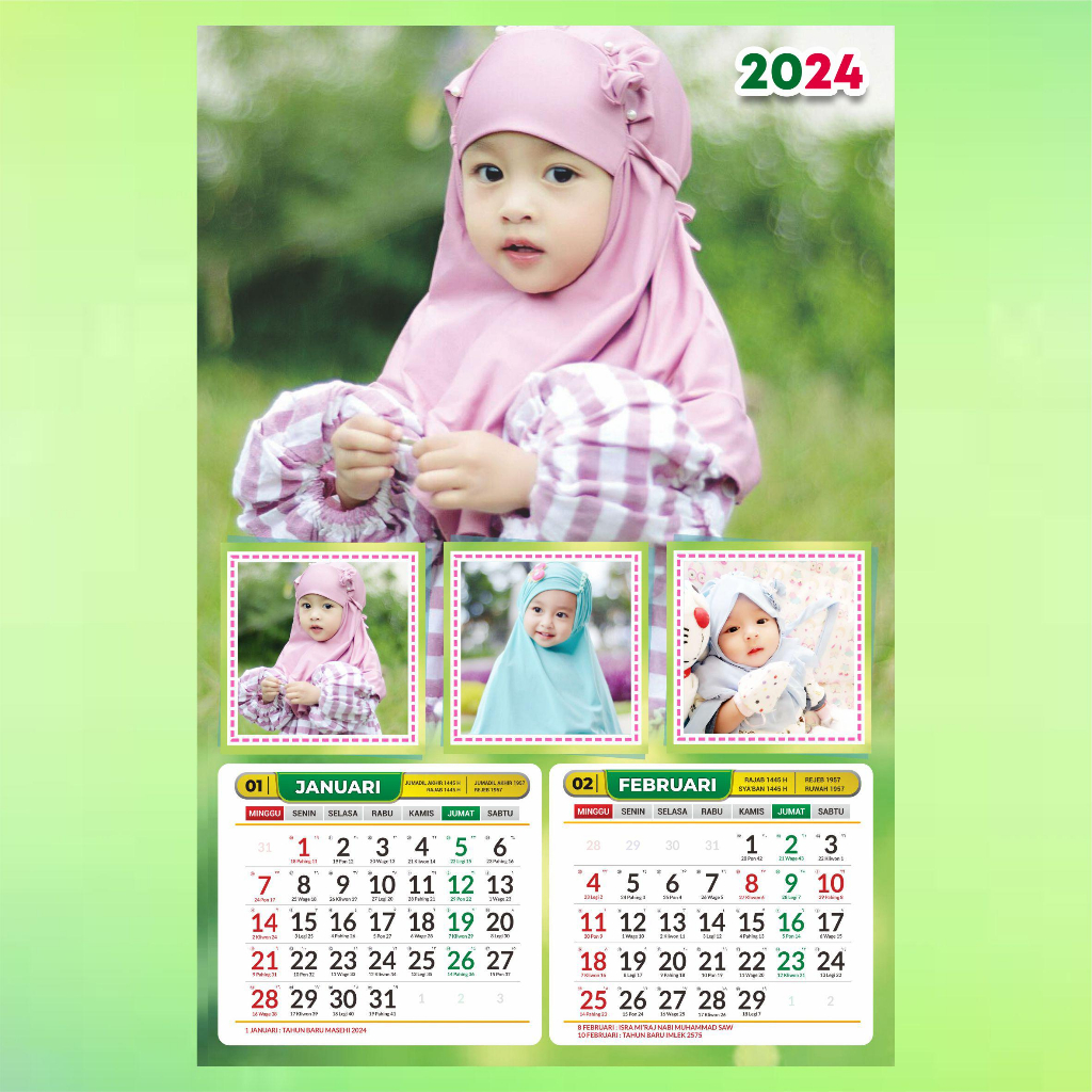 Jual Kalender Custom Isi 6 Lembar/kalender Dinding 2024 | Shopee Indonesia