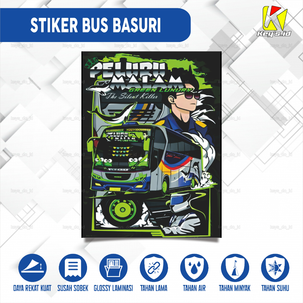 Jual Stiker Bus Basuri Isi 6 Pcs Stiker Bus Mania Stiker Bus Telolet