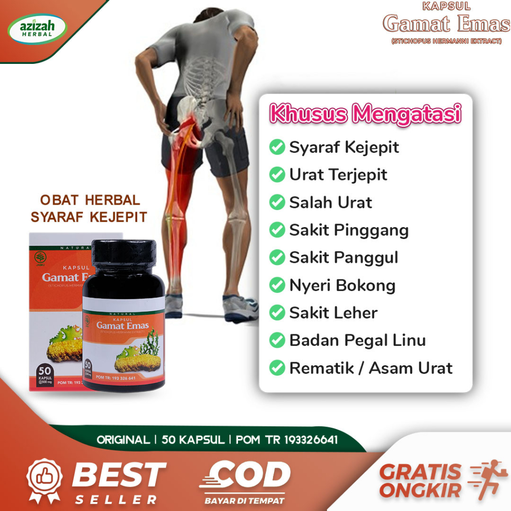 Jual Obat Saraf Terjepit Syaraf Kejepit Pinggang Punggung Bokong Tulang