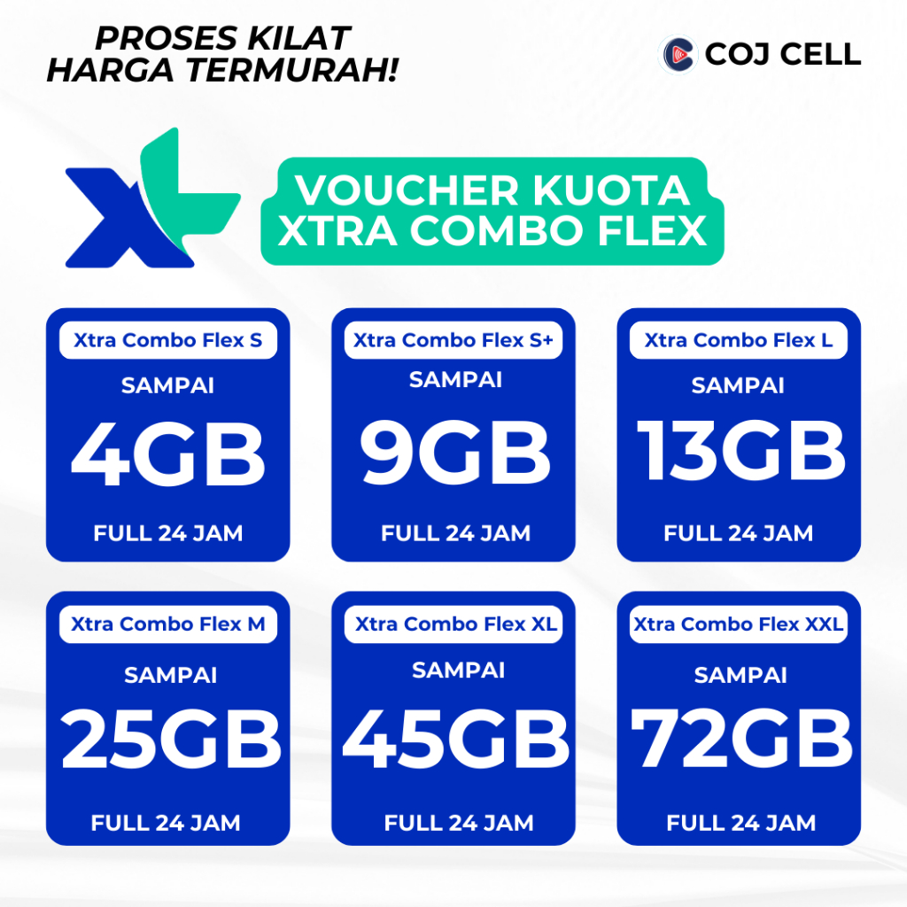 Jual TERMURAH! PAKET DATA XL XTRA COMBO FLEX, XTRA COMBO - PAKET DATA ...