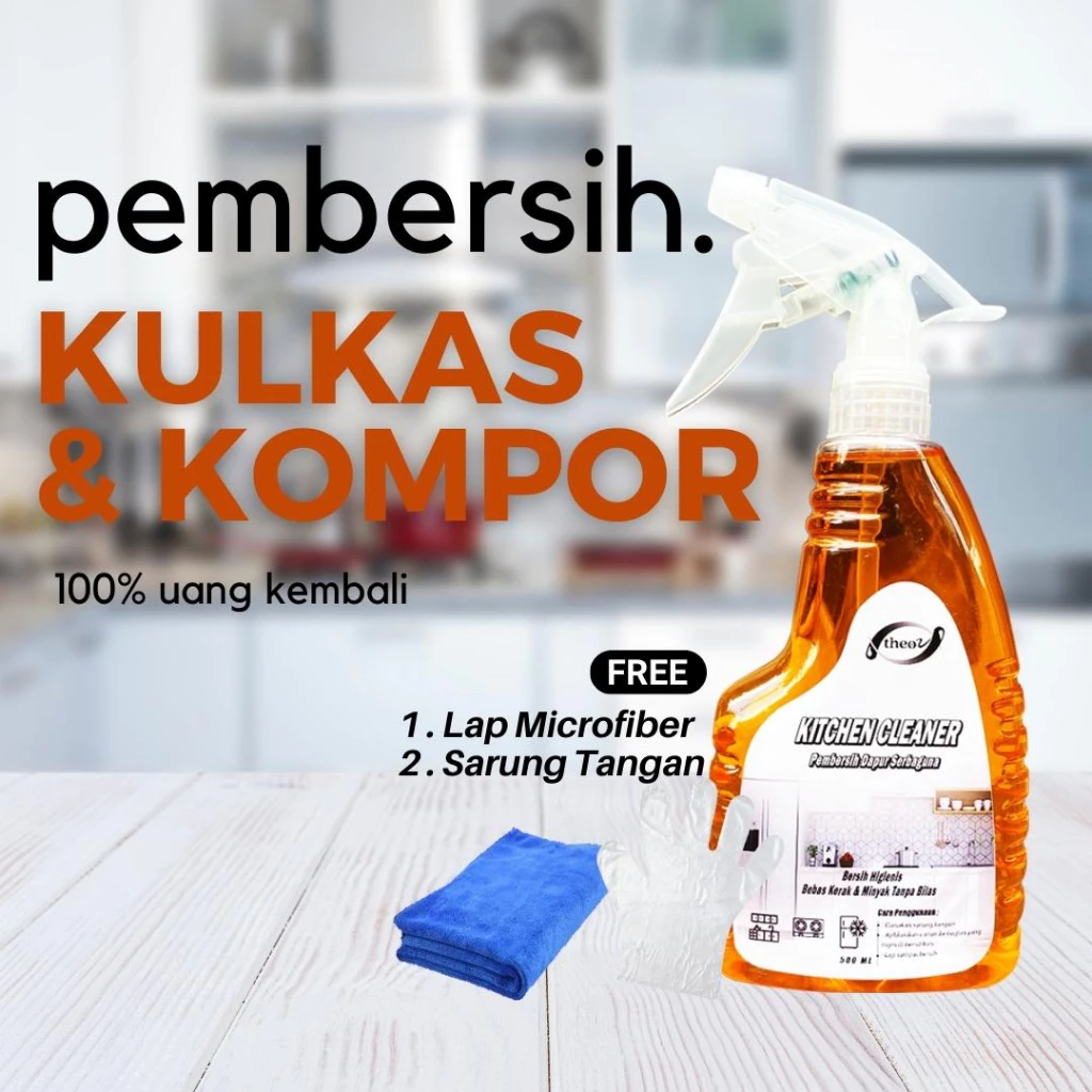 Cairan pembersih kulkas dan kompor bagian dalam luar dapur berminyak kompor tanam