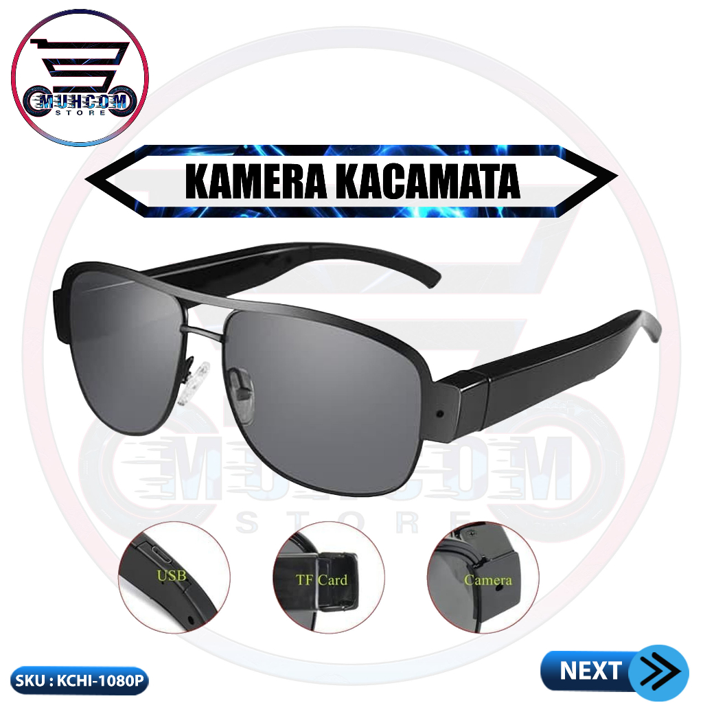 Jual Spy Camera Glasses Eyewear Kacamata Hitam Full HD 1080P