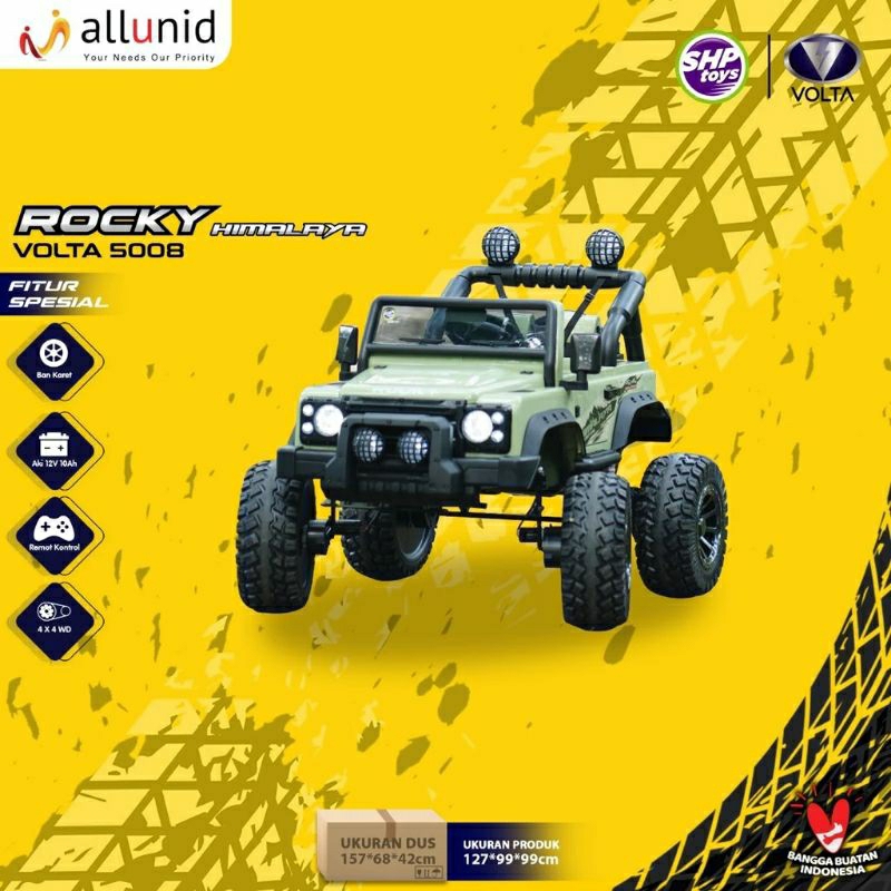 Jual MOBIL AKI ROCKY VOLTA HIMALAYA MONSTER 5008 (KSTD) | Shopee Indonesia