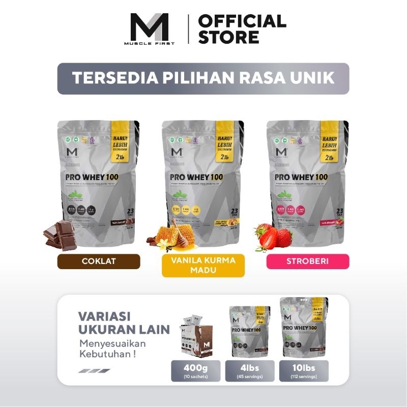 Jual Muscle First Pro Whey 2 lbs (900 gr) rasa Coklat (25 serving ...