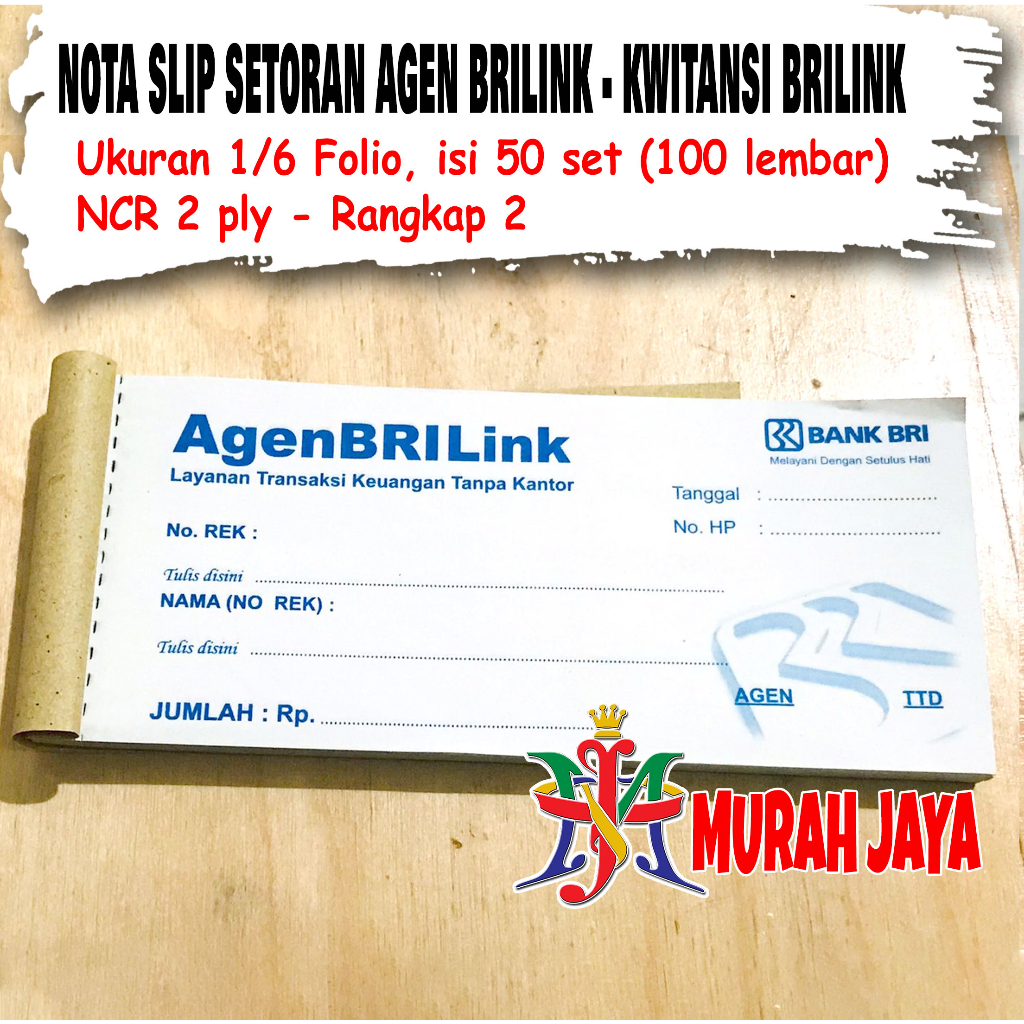 Jual NOTA SLIP SETORAN AGEN BRILINK KWITANSI BRILINK Shopee Indonesia