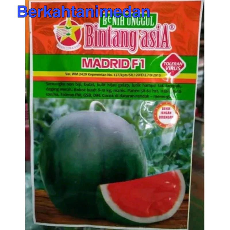 Jual Benih Semangka Merah Non Biji Madrid F Isi Gram Shopee Indonesia