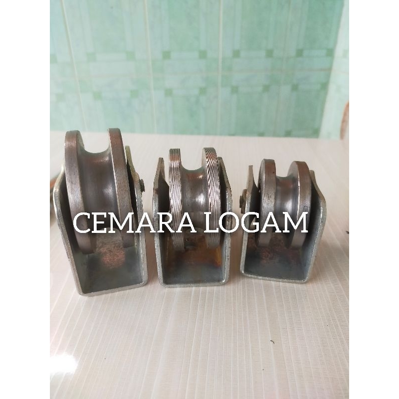 Jual roda besi super 6 7 8 cm untuk roda sleding/sliding gelokan dalam ...