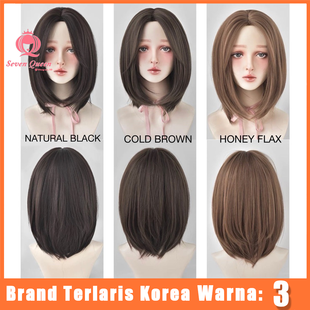 Jual 7JHH 39 cm D-119 rambut wanita sedang panjang dipotong rata rambut ...