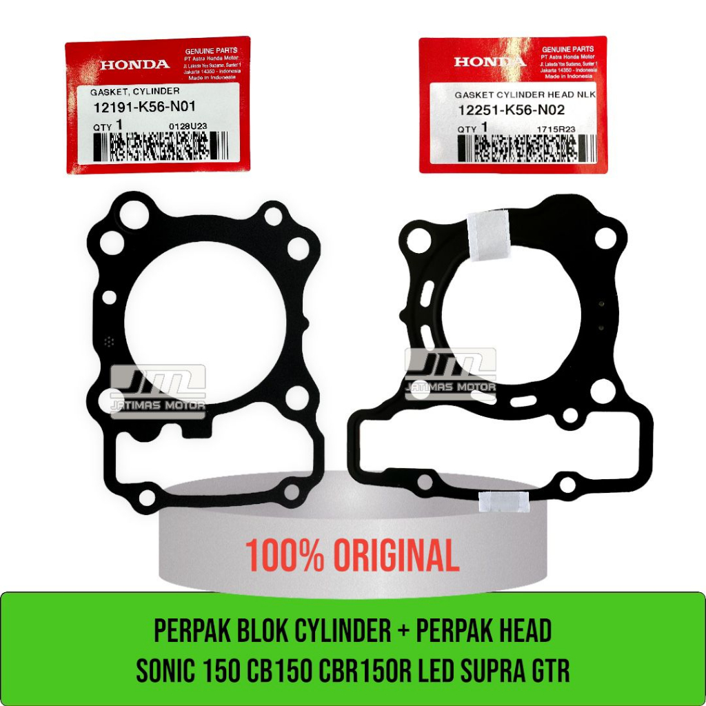 Jual Gasket perpak blok cylinder sonic cb150 cbr150r led cbx150 supra ...