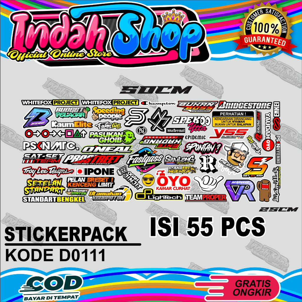 Jual STICKERPACK VIRAL ISI 55 PCS LOGO LEBIH SUDAH LAMINASI DAN ...