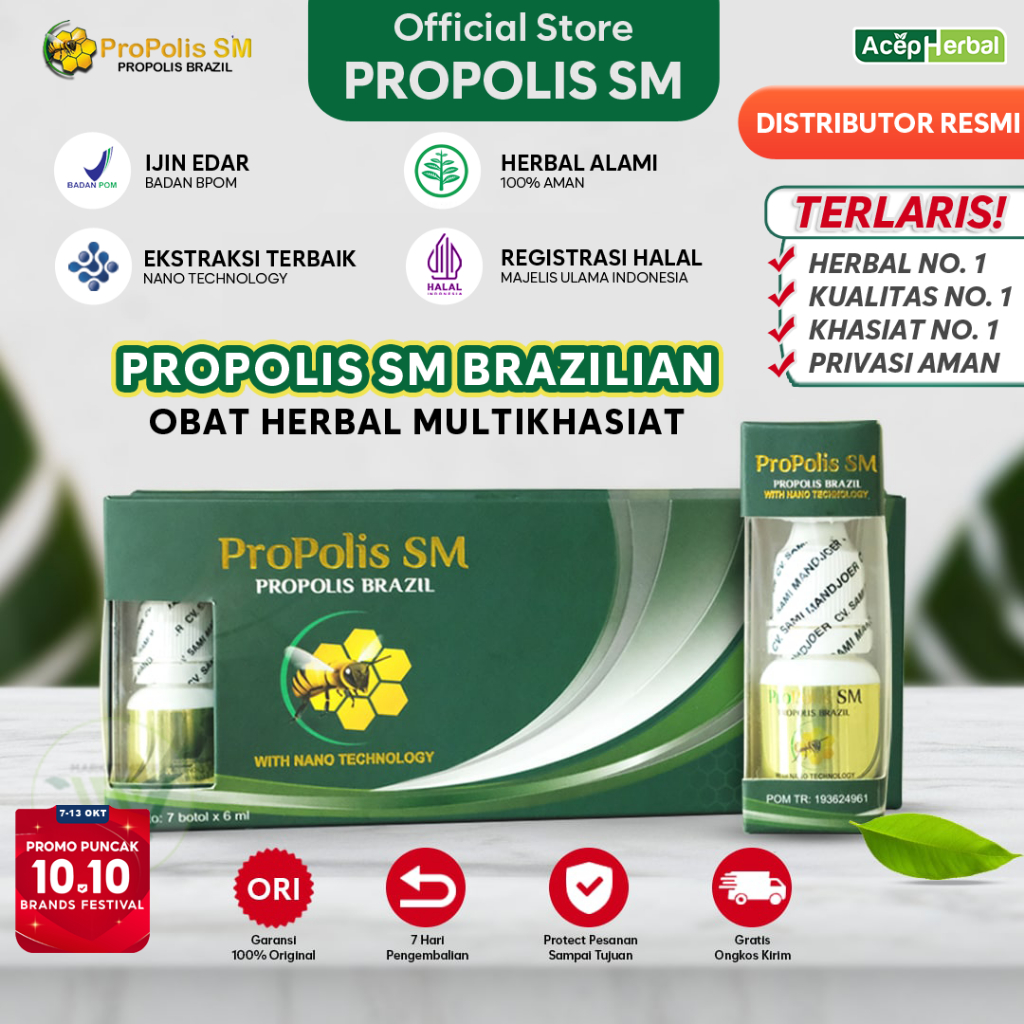 Jual Propolis Sm Brazilian Asli 100 Original With Nano Technology Isi 6 Ml Obat Tetes Herbal