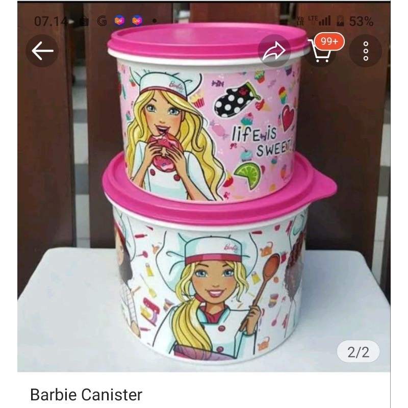 Jual Barbie canister set(2 pcs) | Shopee Indonesia