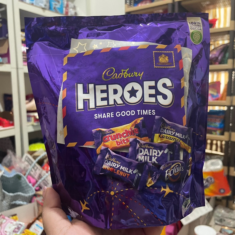 Jual CADBURY HEROES 275gr (Crunchie Bits, Caramel, Wholenut, Eclairs