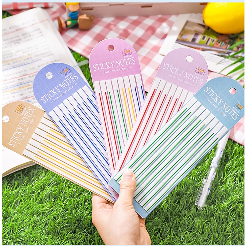 Jual Sticker Garis Line Highlighter Strip Reusable Penanda Bacaan Buku