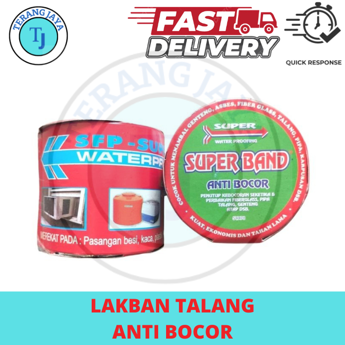 Jual Lakban Talang Anti Bocor Super Band 1m - Lem / Isolasi Seng Atap ...