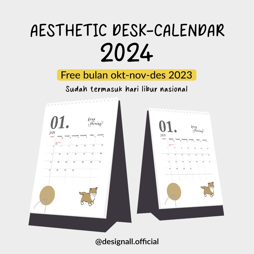 Jual Designall Kalender 2024 Aesthetic Meja Kalender Duduk Spiral Potrait Df Shopee Indonesia 4272