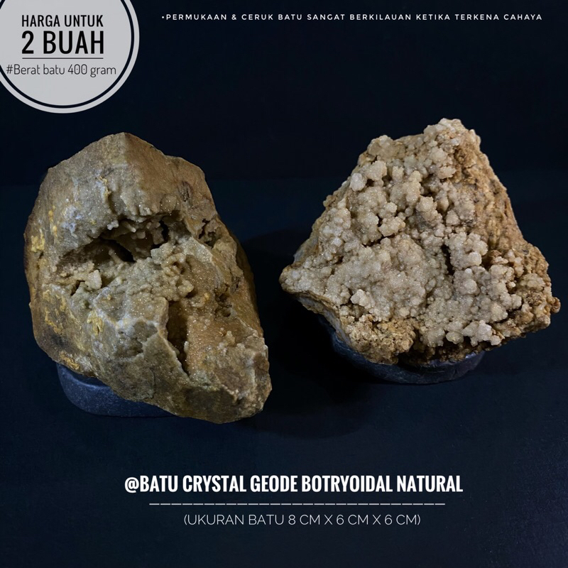 Jual Batu Crystal Geode Botryoidal L33 atau Batu Kristal Alam atau ...