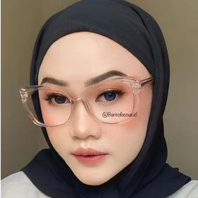 Kacamata Wanita Cat Eye 2001 Kotak Fashion Minus Dan Normal Antiradiasi Photocromic Blueray