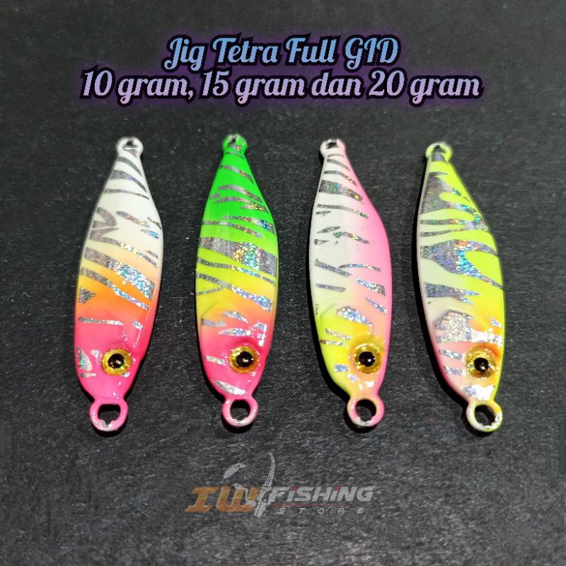 Jual Lure Metal Jig Tetra Full GID Atau Luminous 10 Gram 20 Gram Dan