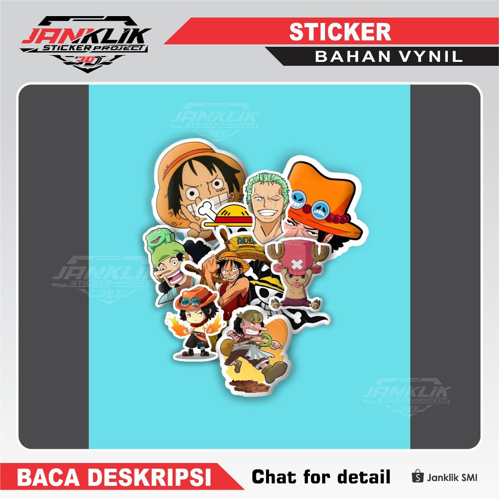 Jual LOGO STICKER ANIME ONE PIACE LAPTOP NOTEBOOK STICKER FILTER BOX