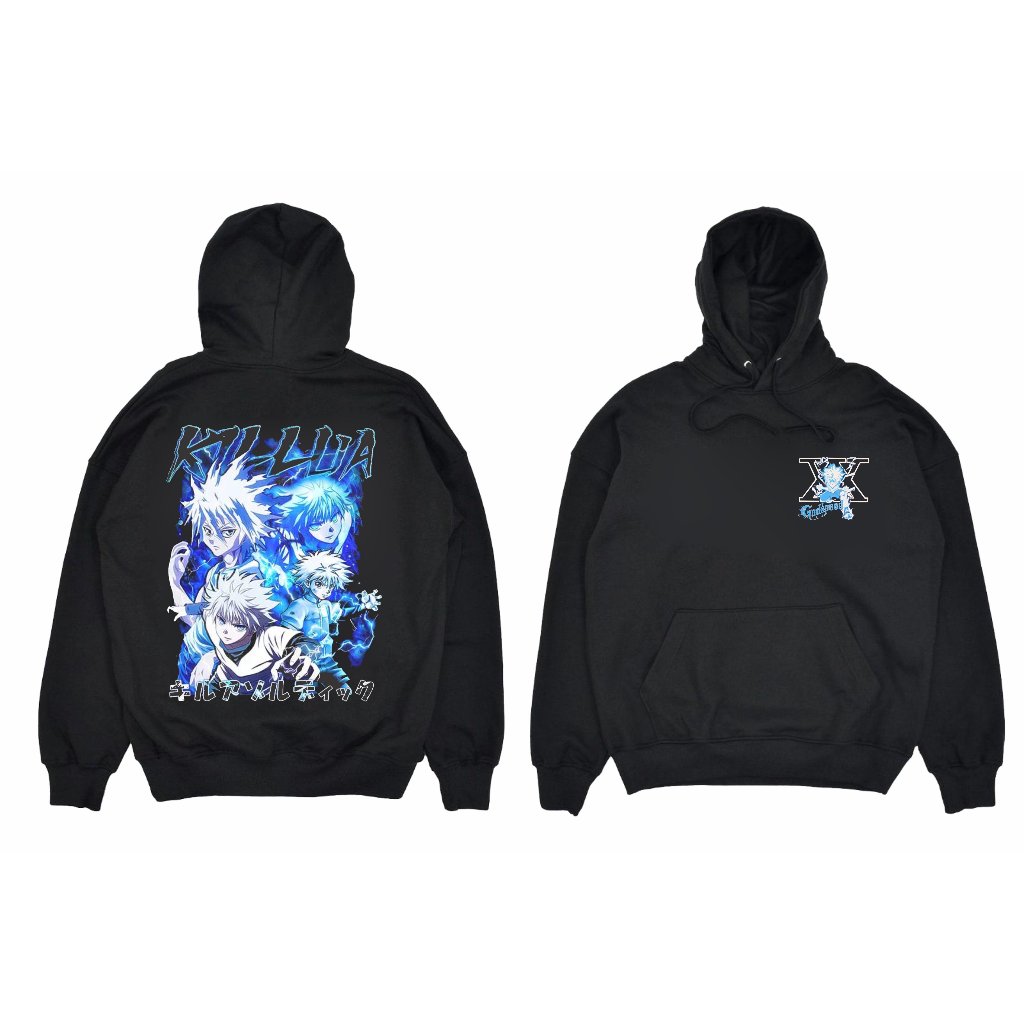 JAKET HOODIE ANIME HUNTER X HUNTER KILLUA ZOLDYCK BIG SIZE JUMBO