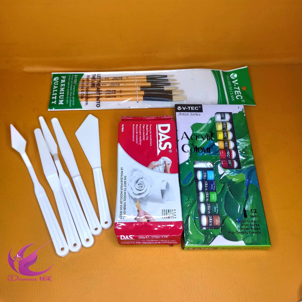 Jual Paket DAS 500gram Clay Air Dry Modelling Set | Shopee Indonesia