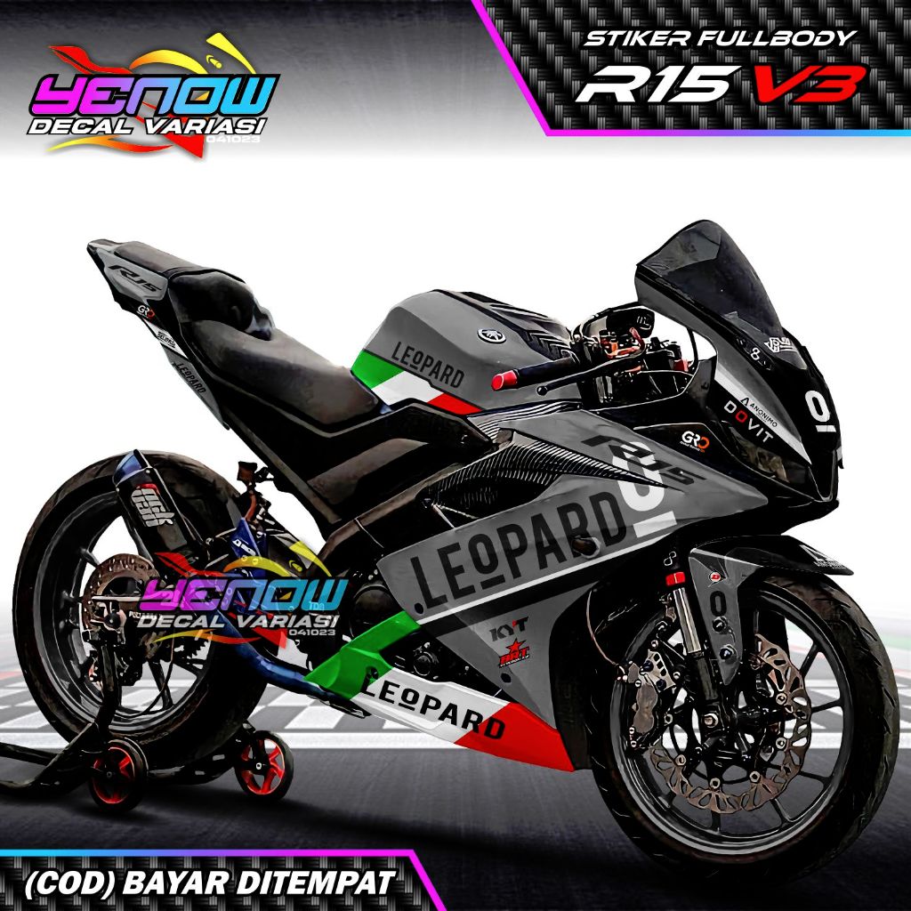 Jual Decal R15 V3 Sticker fullbody Skotlet Variasi racing1 | Shopee ...