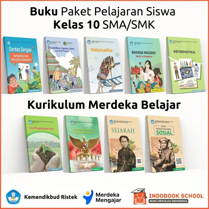 Jual Paket Lengkap FULL Buku Siswa SMA Kelas 10 Kurikulum Merdeka ...