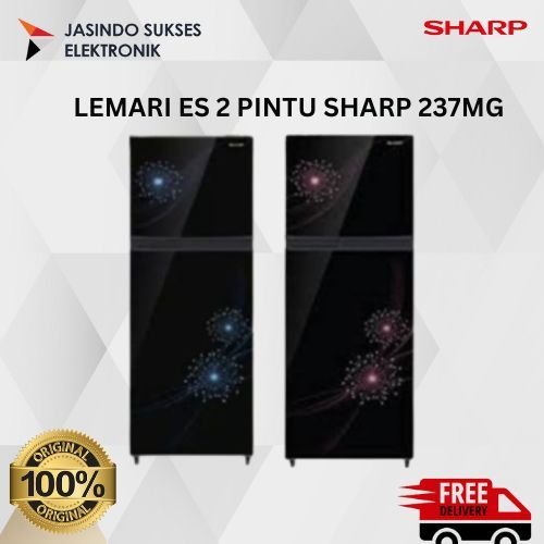 Jual LEMARI ES SHARP 237MG 2 PINTU | Shopee Indonesia