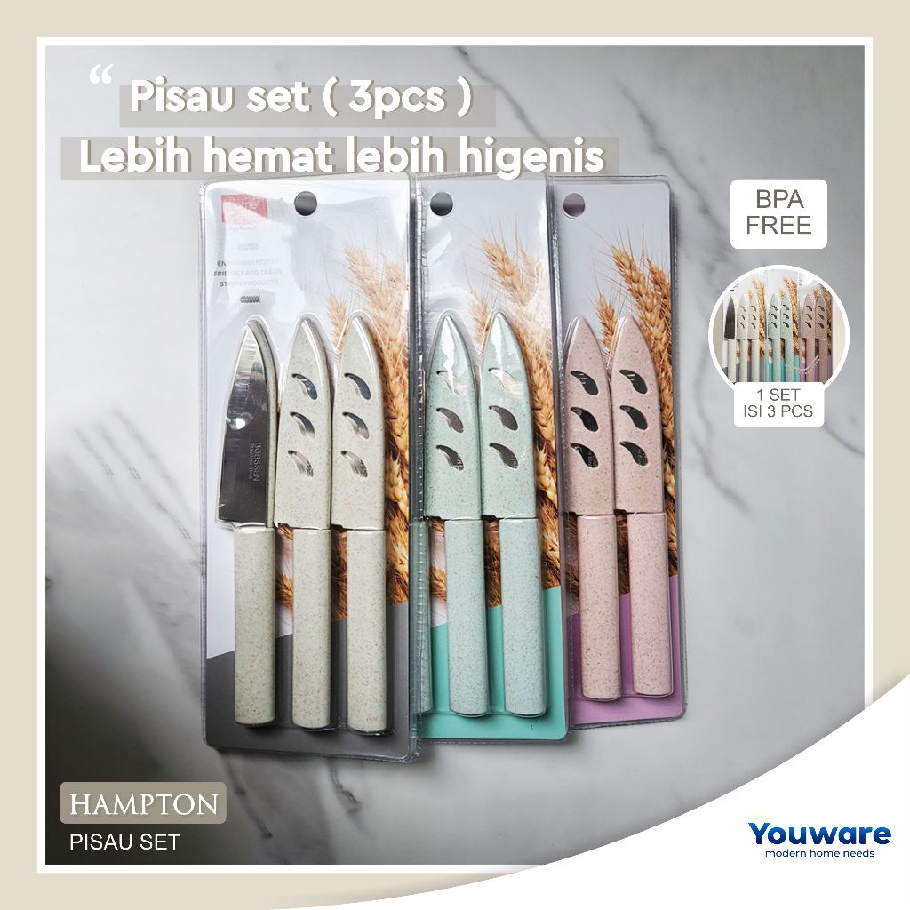 Jual Youware - Hampton Pisau Aesthetic Kecil Satu Set Pisau Sarung ...