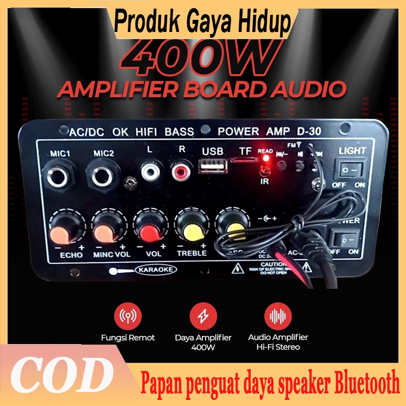Jual 400W Bluetooth Amplifier Board 220V 12V 24V Digital Bluetooth