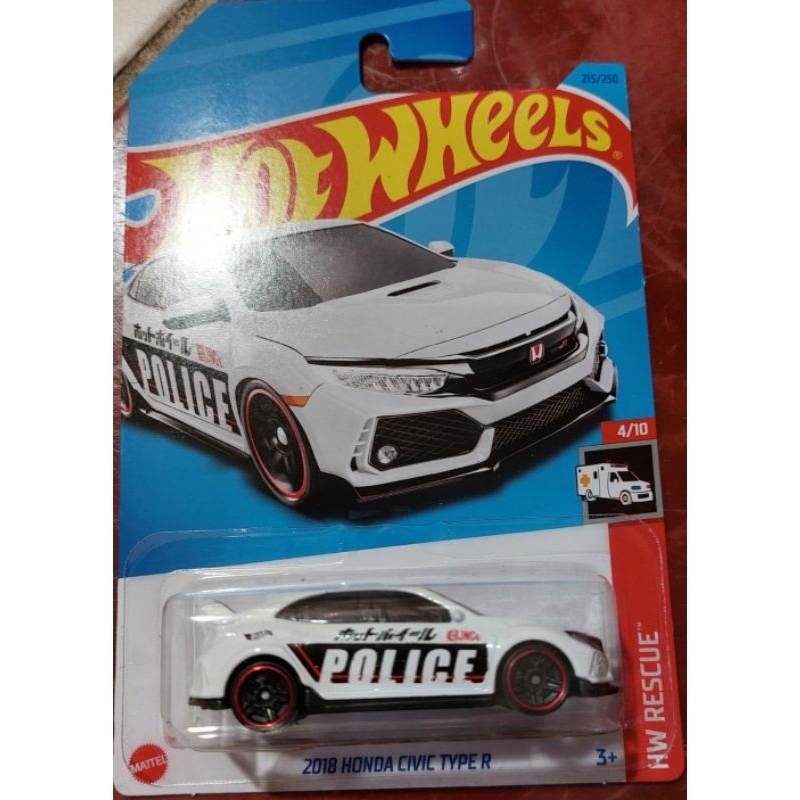 Hot Wheels Single Car – Honda Civic Type R 2018 (Maßstab 1:64), Modellauto Für Sammler & Kinder