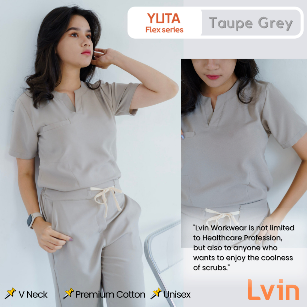 Jual [ Lvin ] Flex V Yuta Baju Oka V Neck Baju Jaga Set Baju