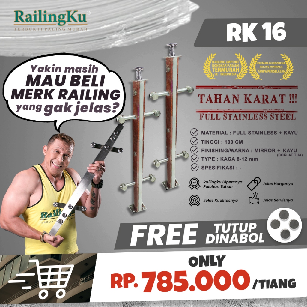 Jual Railing Tangga Stainless Public Area Railingku RK 16 Railing Anti ...