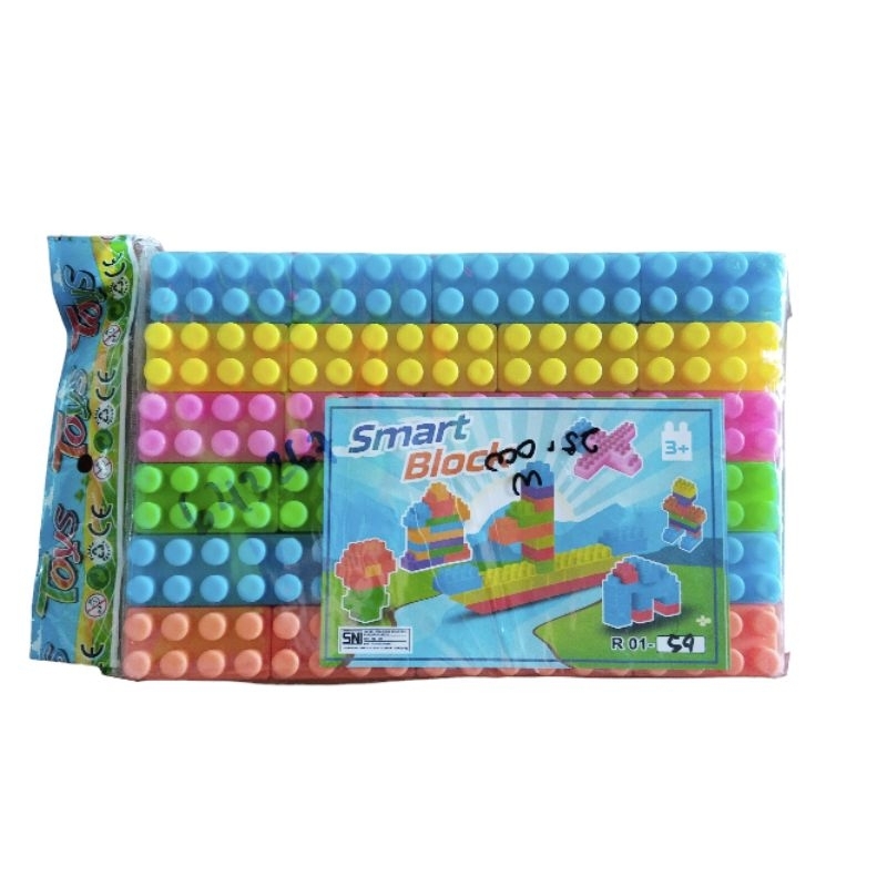 Jual Smart Block R01-54 Block lego isi 54 pcs (hanya Balok) | Shopee ...