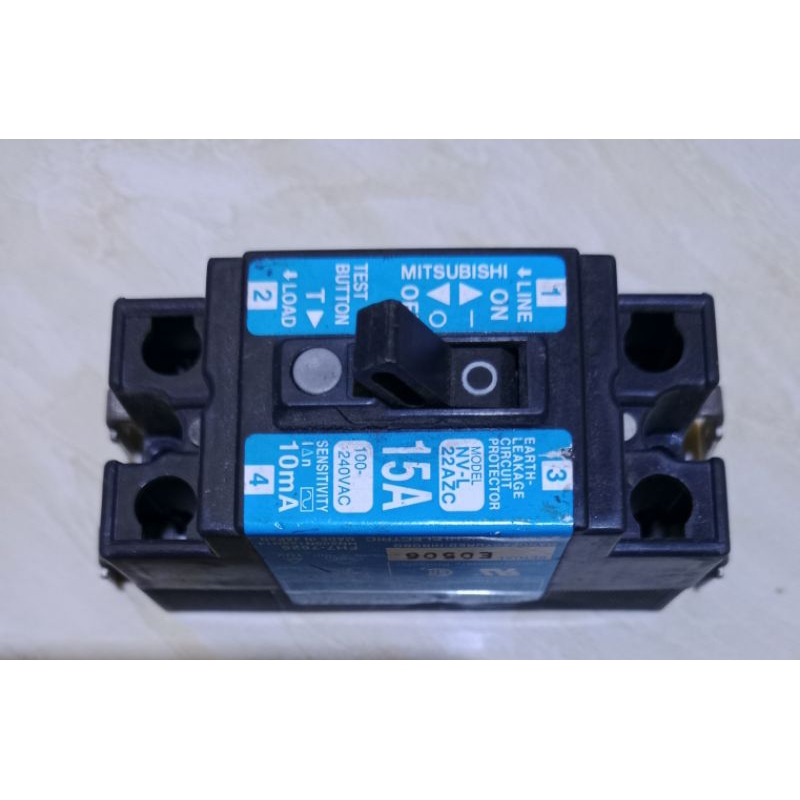 Jual ELCB EARTH LEAKAGE CIRCUIT BREAKER MITSUBISHI NV L22AZC 15A