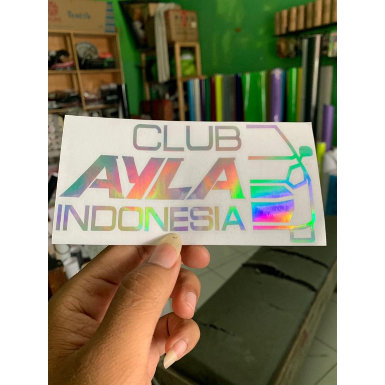 Jual STIKER CUTTING HOLOGRAM MOBIL CLUB AYLA INDONESIA MURAH | Shopee ...