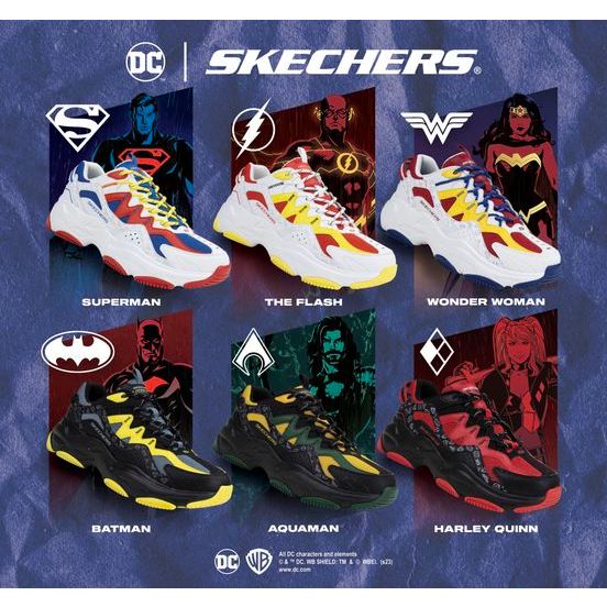 Jual SKECHERS X DC MEN SHOES SUPERMAN THE FLASH BATMAN AQUAMAN SHOES ...