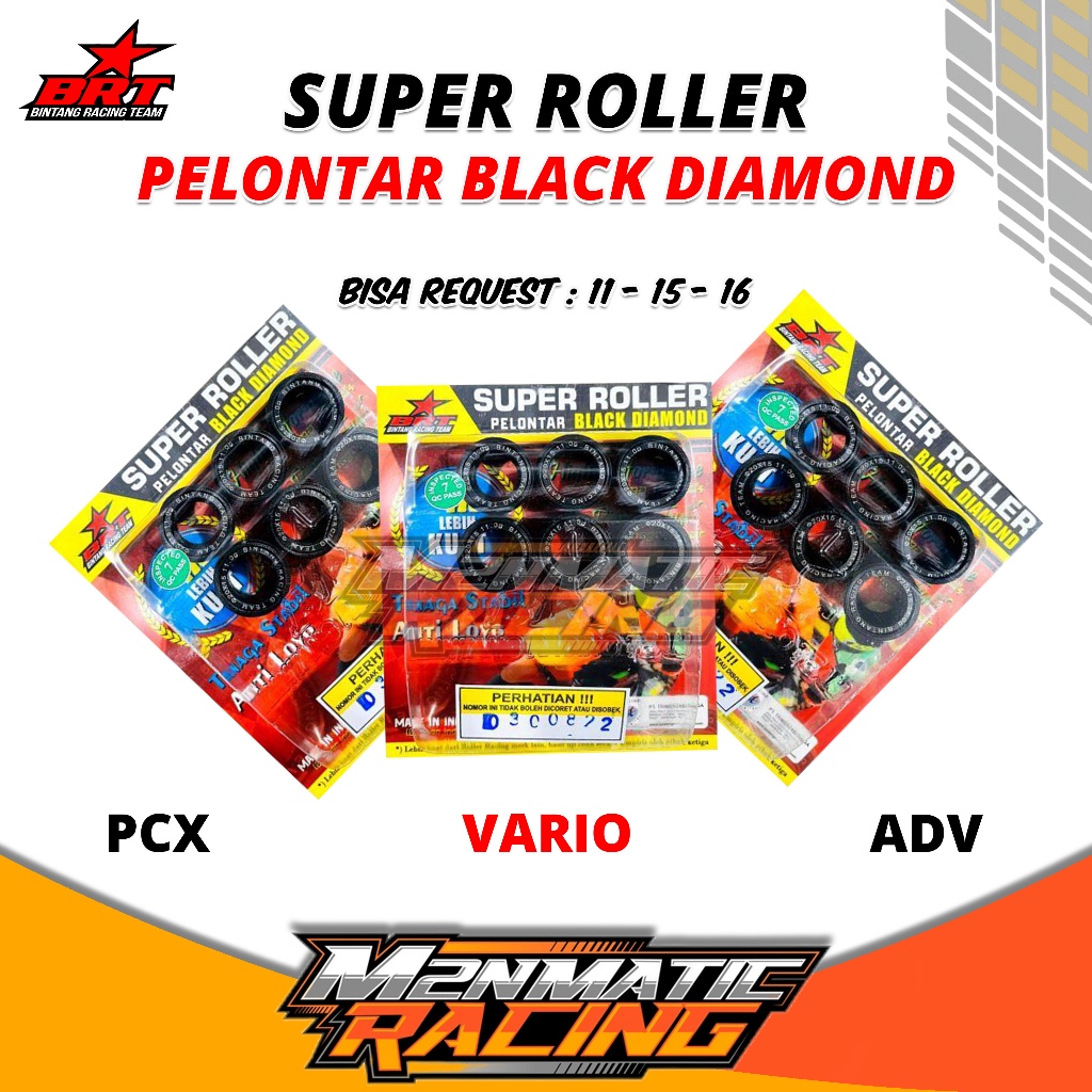 Jual ROLLER-BRT PCX 160-150 ROLLER RACING VARIO 150 BRT 15 GRAM ROLLER ...