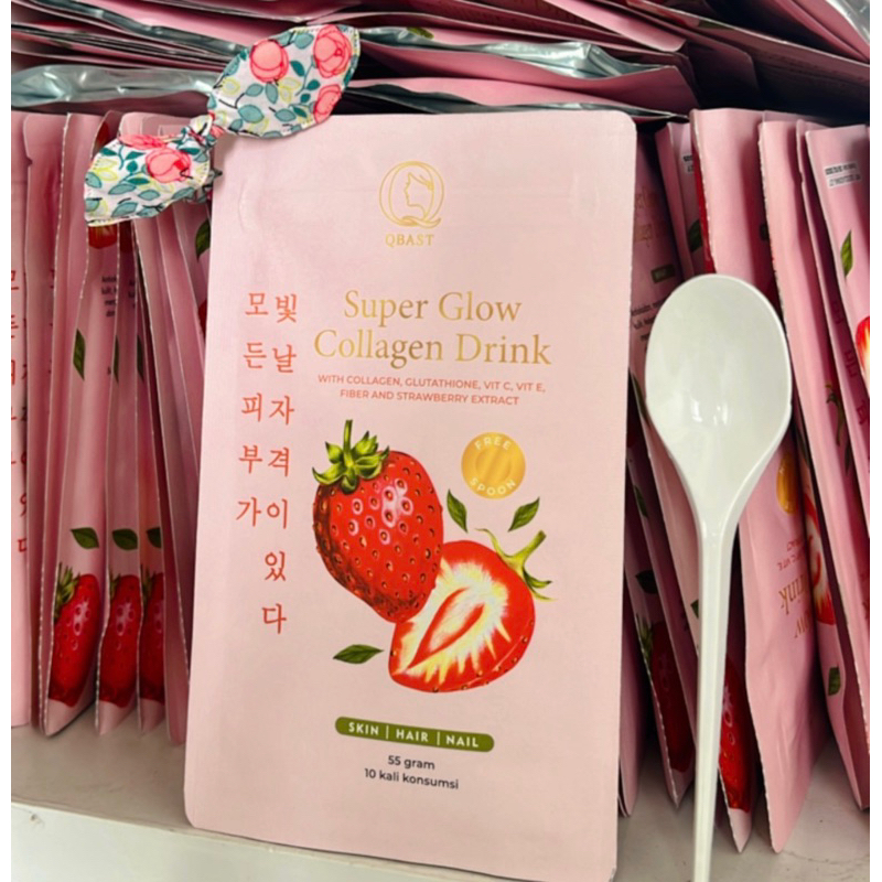 Jual (DISTRIBUTOR RESMI) QBAST SUPER GLOW COLLAGEN DRINK | Shopee Indonesia