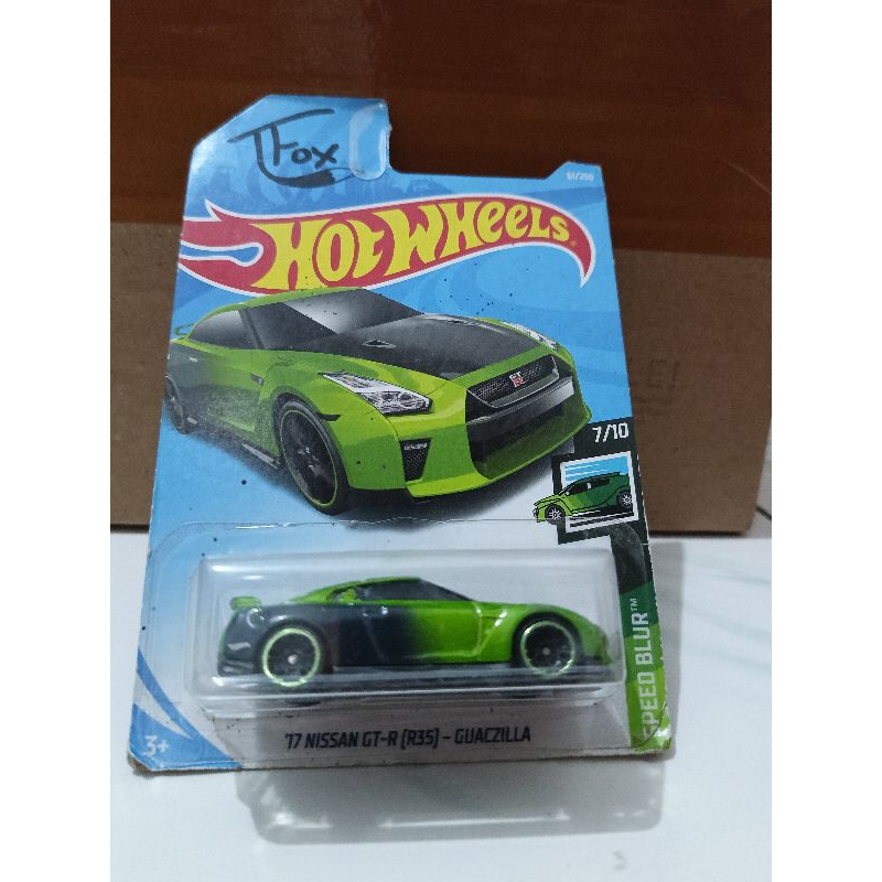 Jual Hotwheels Nissan GTR R35 warna hijau, blister atas sobek. | Shopee ...
