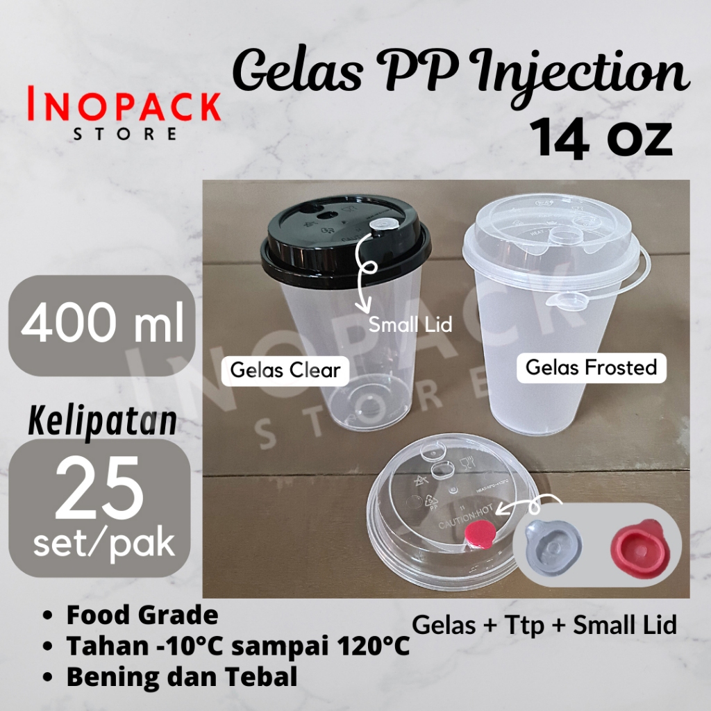 Jual Pp Cup Injection 14oz 400ml Gelas Plastik Boba Cheese Tea Thinwall Cup Shopee Indonesia 2181