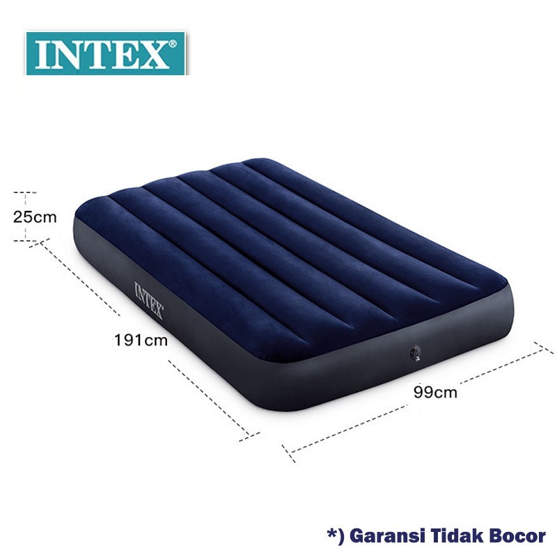 Jual Intex Kasur Angin Single Bed Matras 99 x 191cm Durabeam Blue 64757
